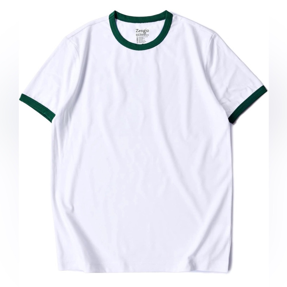 Zengjo Men’s Short-Sleeve Ringer Tee Size XL
